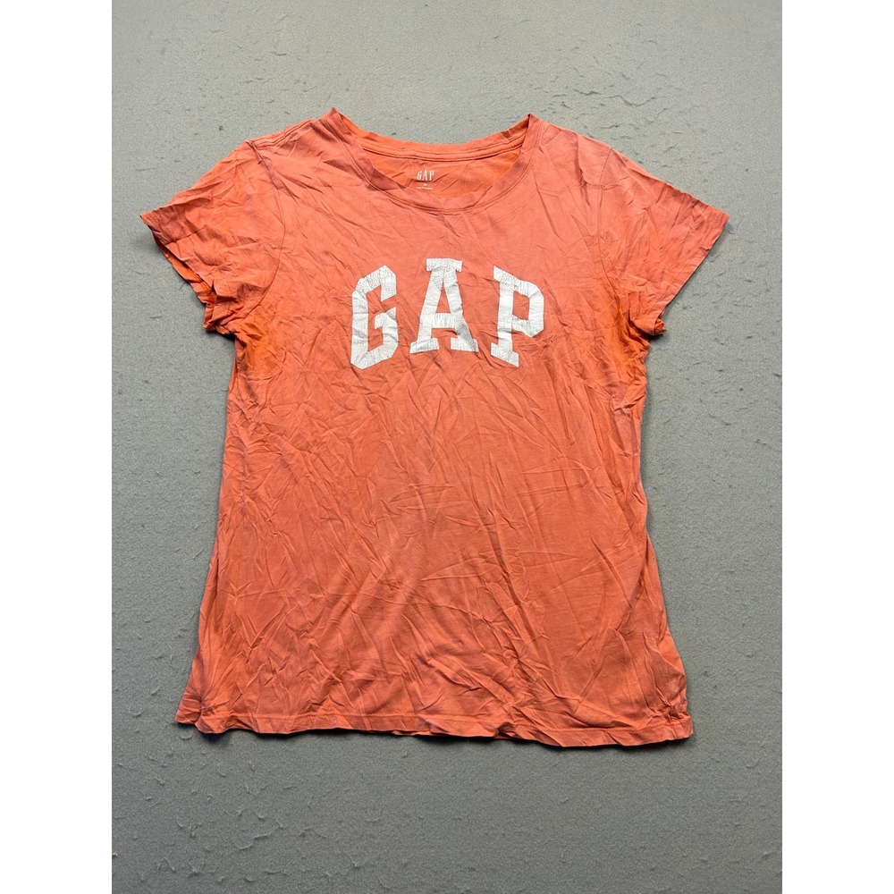 GAP T-Shirt Cotton Orange Medium Womens